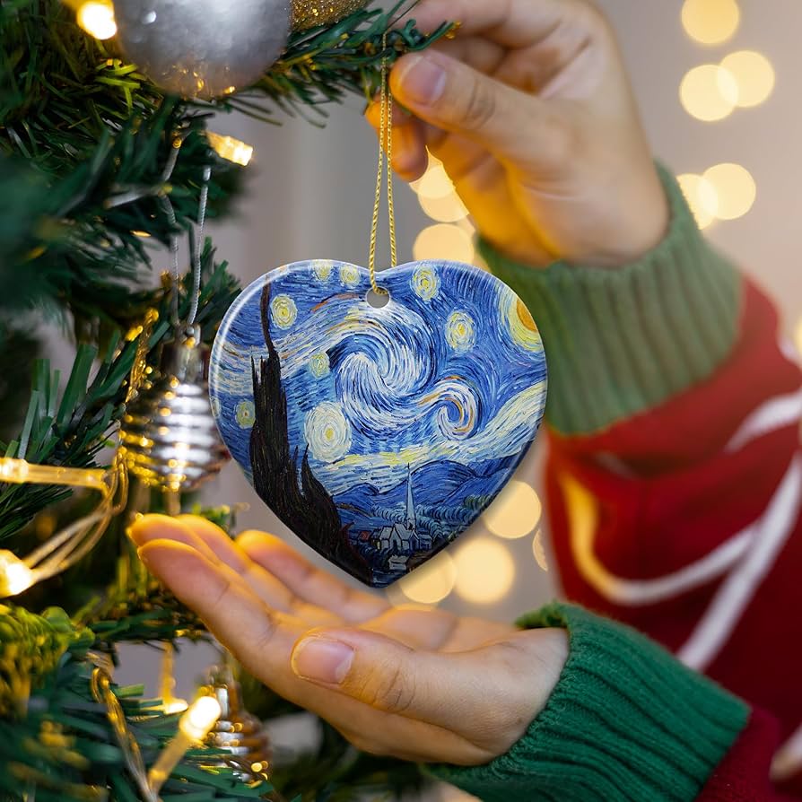 Amazon.com: Van Gogh Watercolor Christmas Ornaments, Holiday